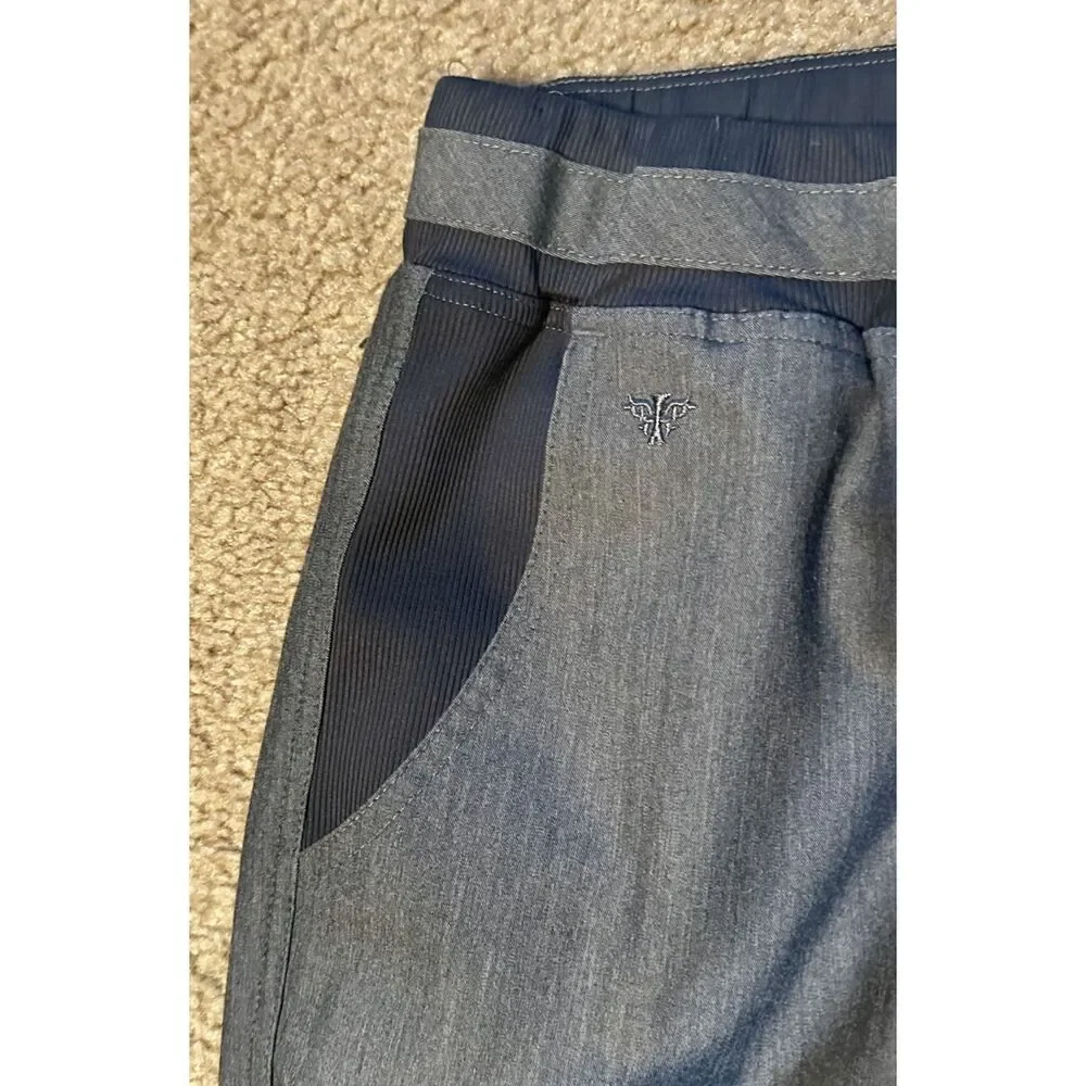 Med Couture Scrub Pants Dark Grey / Slate Size Small with Pockets Elastic Waist - Picture 4 of 9